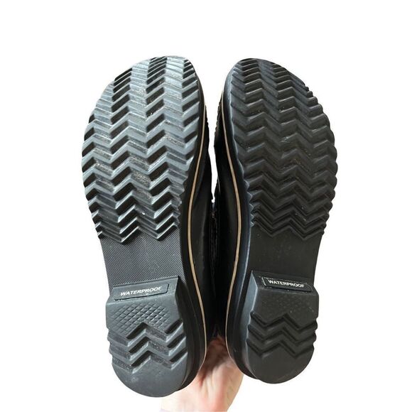 Sorel Joan Of Arctic Boots Black size 8 Snow Lace Up Faux Fur waterproof - Picture 10 of 14